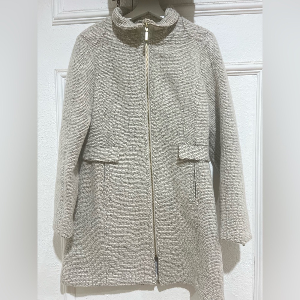 H&M Textured Cream Trench Coat